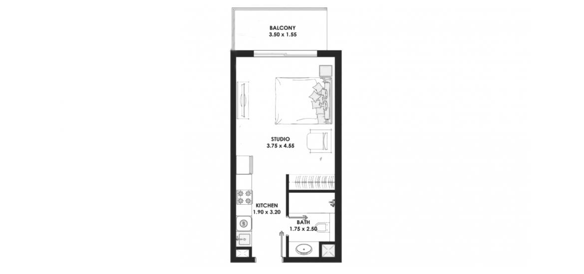 Floor plan «36sqm», 1 room in PEARLZ